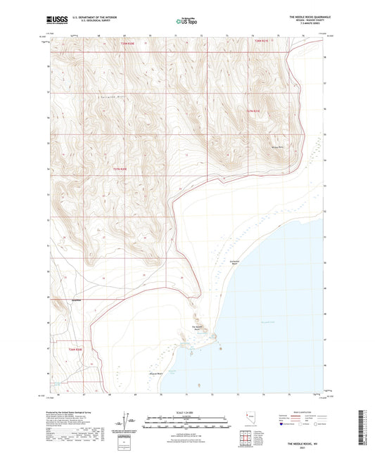 The Needle Rocks Nevada US Topo Map Image
