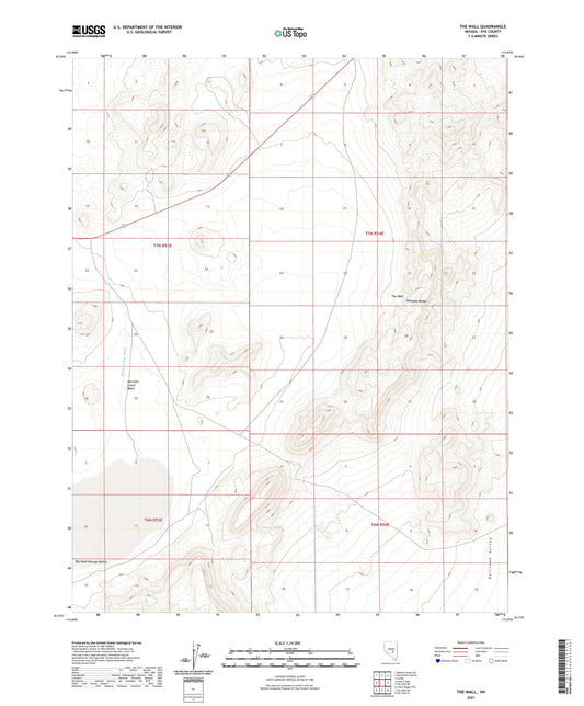 The Wall Nevada US Topo Map Image