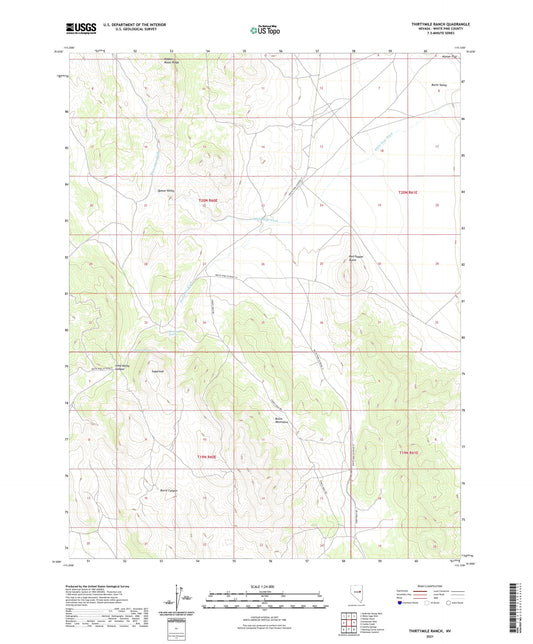 Thirtymile Ranch Nevada US Topo Map Image