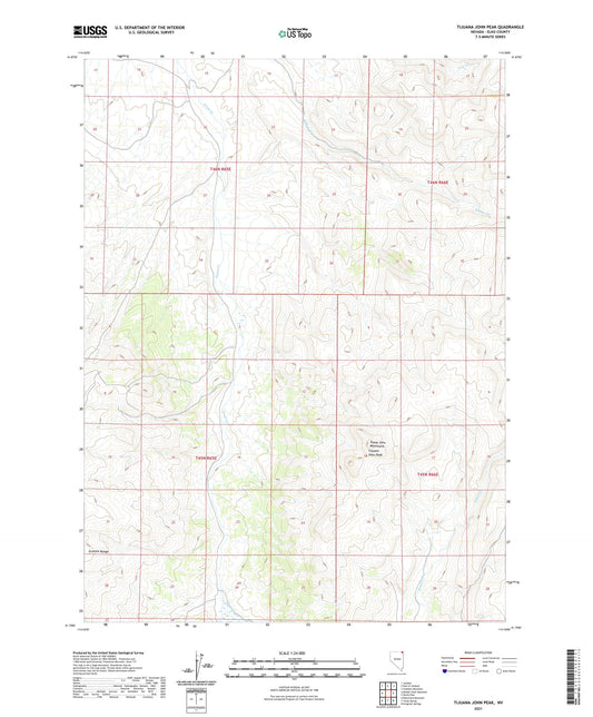 Tijuana John Peak Nevada US Topo Map Image