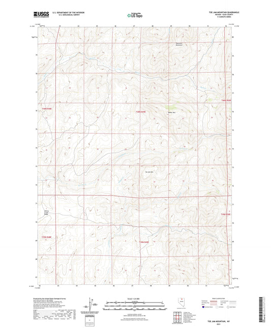 Toe Jam Mountain Nevada US Topo Map Image