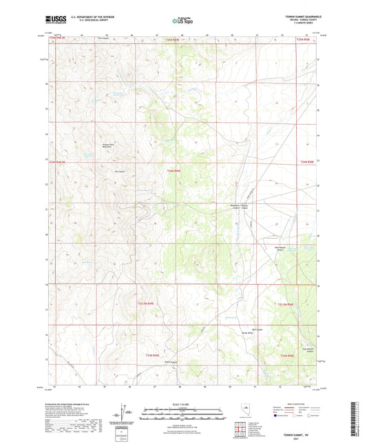 Tonkin Summit Nevada US Topo Map Image