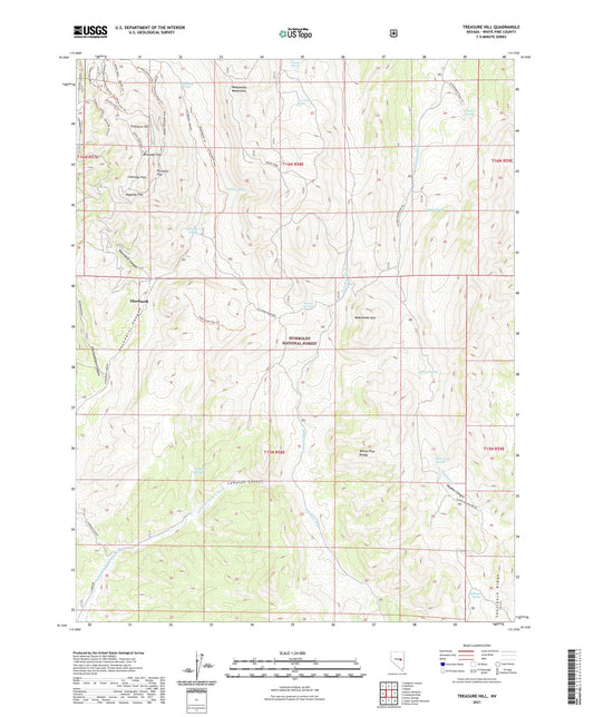 Treasure Hill Nevada US Topo Map Image