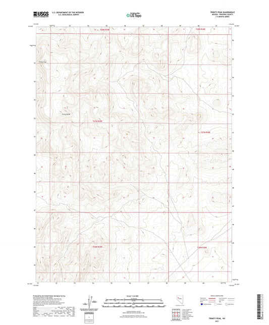 Trinity Peak Nevada US Topo Map Image