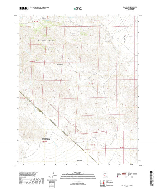 Tule Canyon Nevada US Topo Map Image
