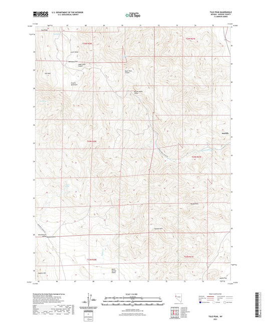 Tule Peak Nevada US Topo Map Image