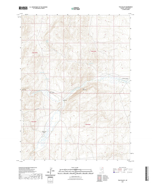 Tule Valley Nevada US Topo Map Image