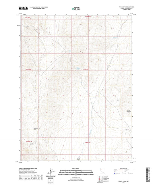 Tunnel Spring Nevada US Topo Map Image