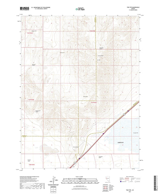 Two Tips Nevada US Topo Map Image