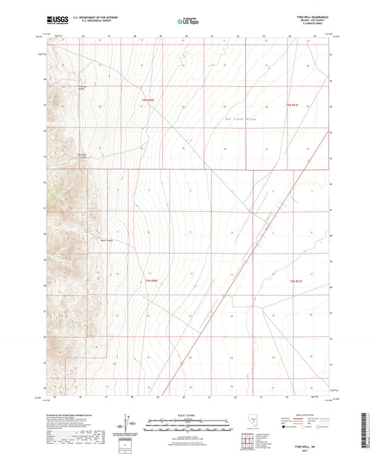 Tybo Well Nevada US Topo Map Image