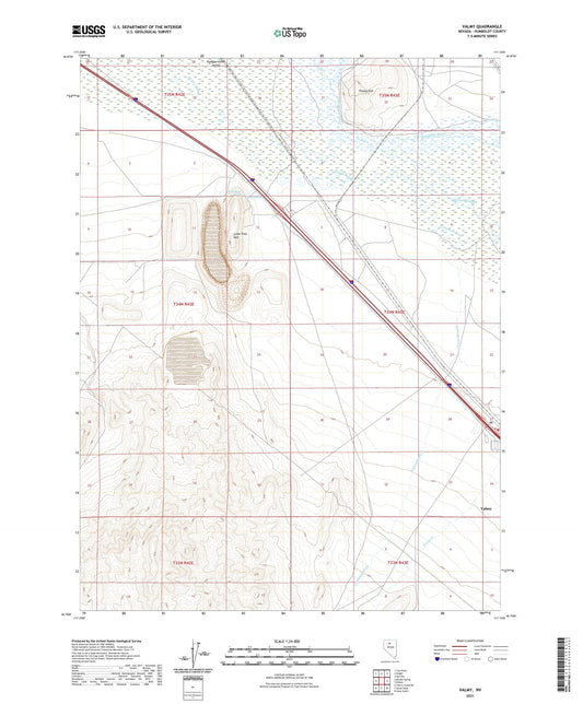 Valmy Nevada US Topo Map Image