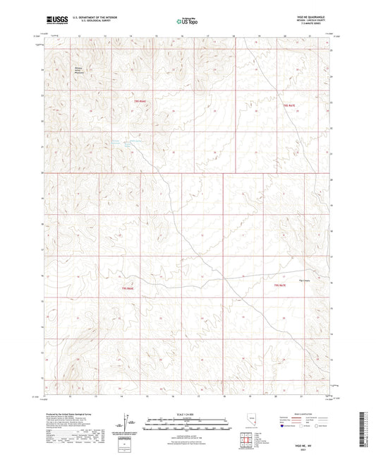 Vigo NE Nevada US Topo Map Image