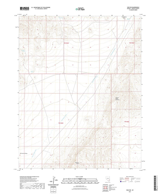 Vigo NW Nevada US Topo Map Image