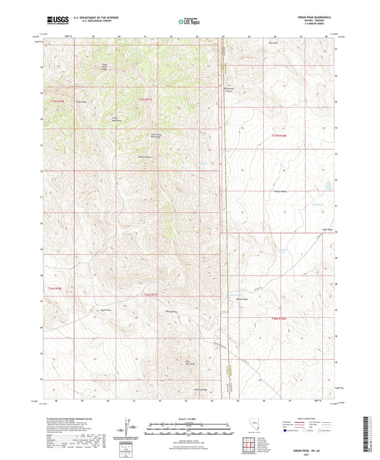 Virgin Peak Nevada US Topo Map Image