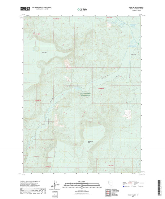 Virgin Valley Nevada US Topo Map Image