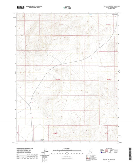 Volcanic Hills East Nevada US Topo Map Image