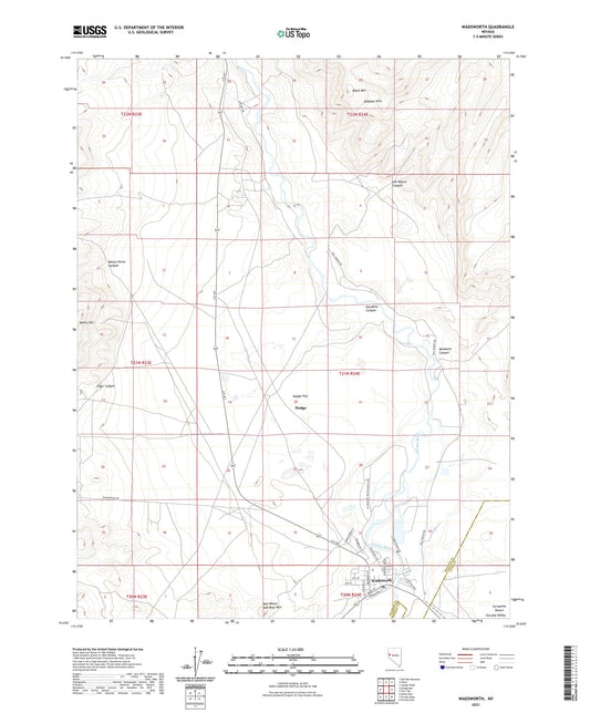 Wadsworth Nevada US Topo Map Image