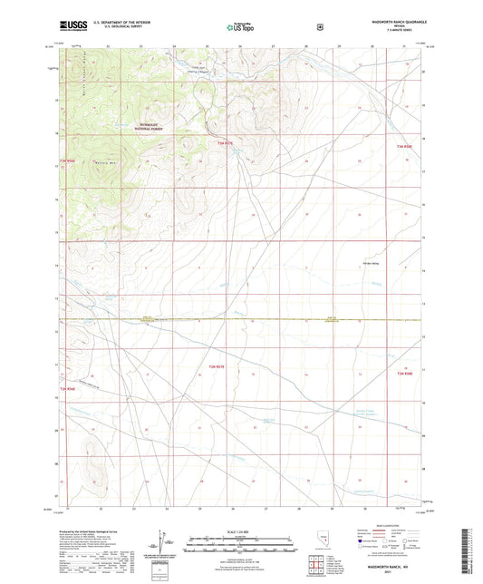Wadsworth Ranch Nevada US Topo Map Image