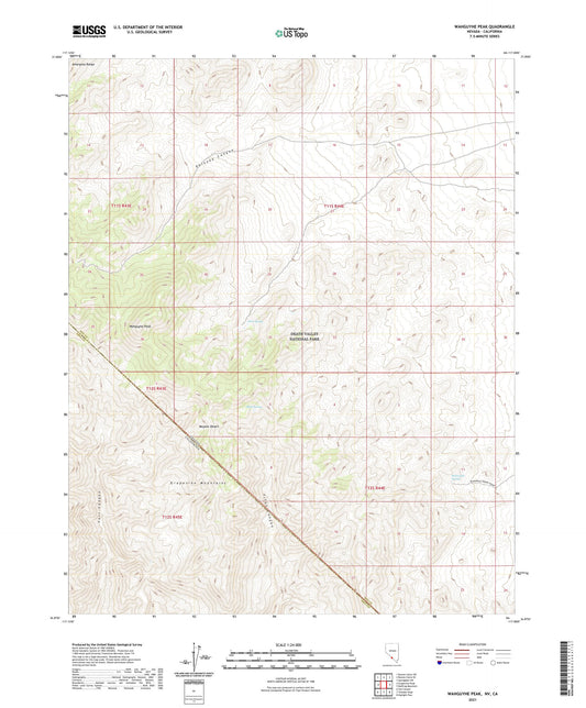 Wahguyhe Peak Nevada US Topo Map Image