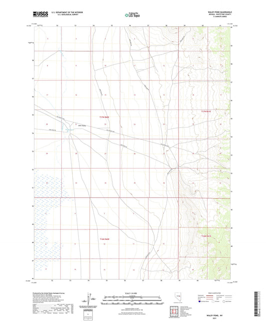 Waldy Pond Nevada US Topo Map Image