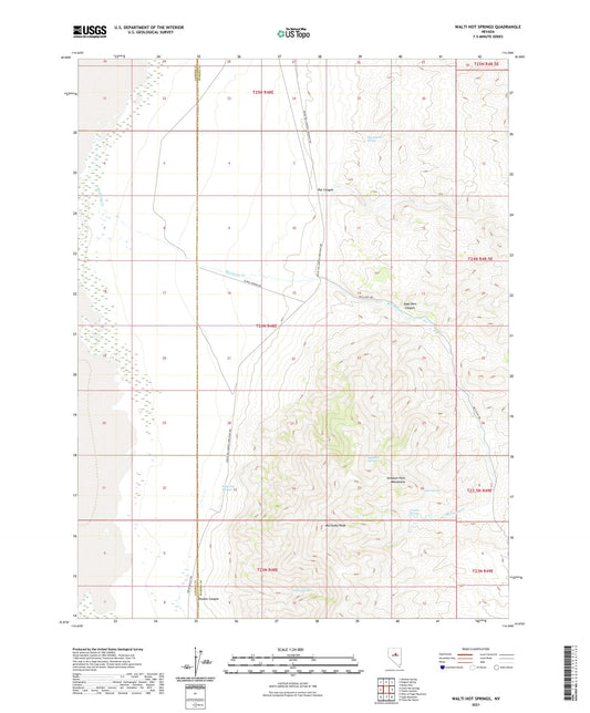 Walti Hot Springs Nevada US Topo Map Image