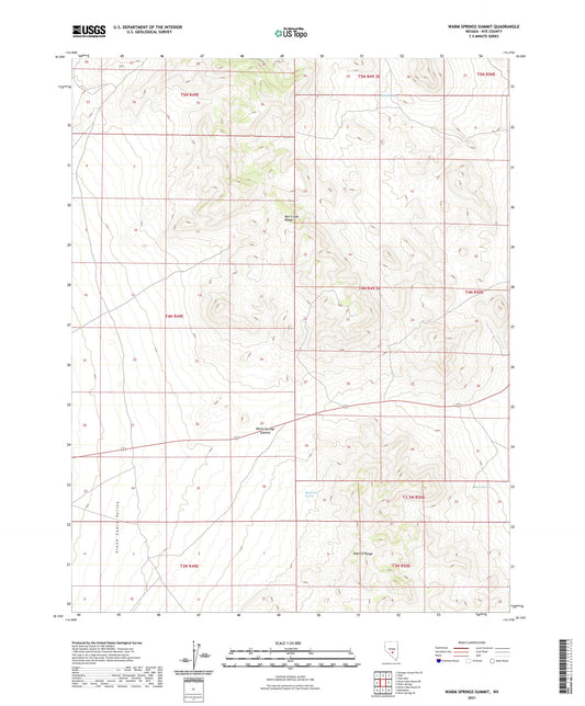 Warm Springs Summit Nevada US Topo Map Image