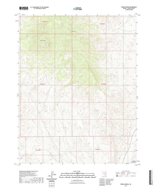 Weepah Spring Nevada US Topo Map Image