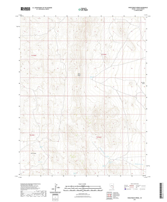 Wheatgrass Spring Nevada US Topo Map Image