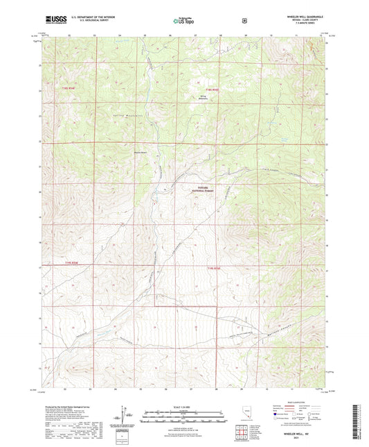 Wheeler Well Nevada US Topo Map Image
