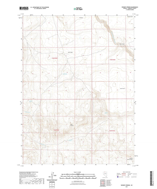 Whiskey Springs Nevada US Topo Map Image