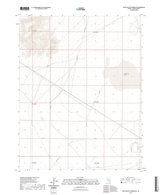 White Blotch Springs NE Nevada US Topo Map Image