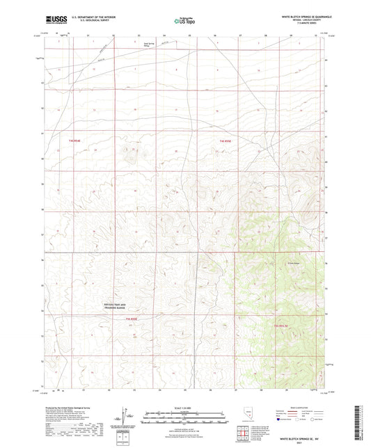 White Blotch Springs SE Nevada US Topo Map Image