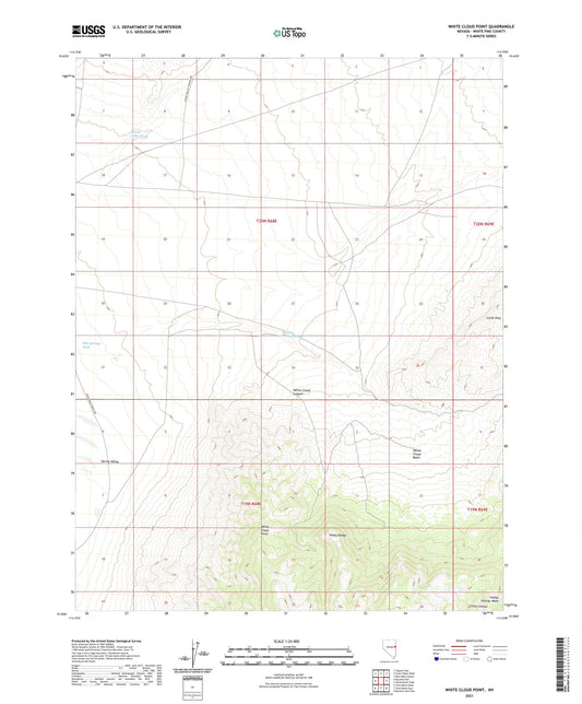 White Cloud Point Nevada US Topo Map Image