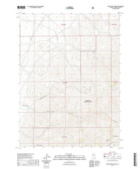 White Rock Canyon Nevada US Topo Map Image