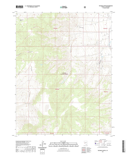 Wichman Canyon Nevada US Topo Map Image
