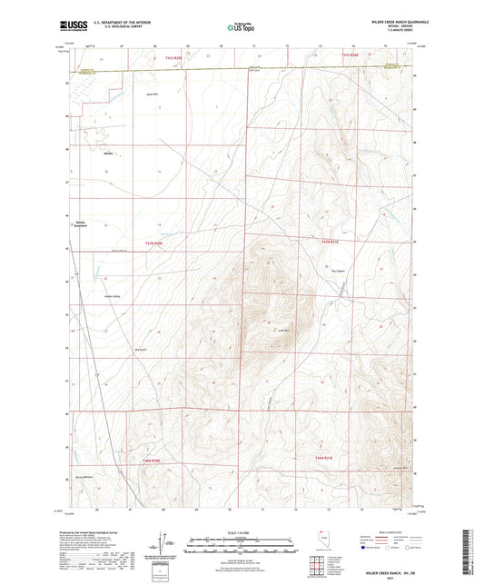 Wilder Creek Ranch Nevada US Topo Map Image