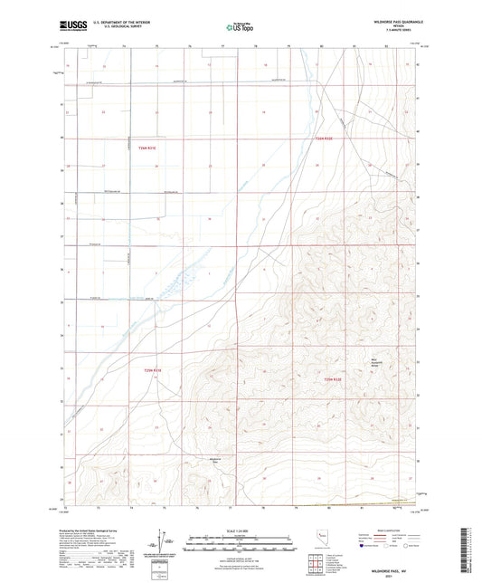 Wildhorse Pass Nevada US Topo Map Image