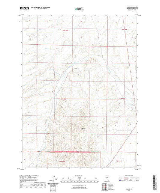 Wilkins Nevada US Topo Map Image