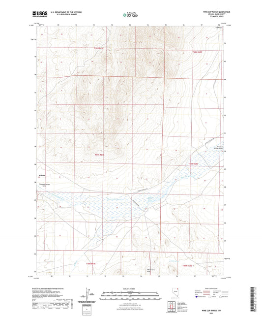 Wine Cup Ranch Nevada US Topo Map Image