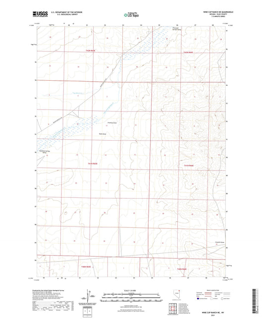 Wine Cup Ranch NE Nevada US Topo Map Image