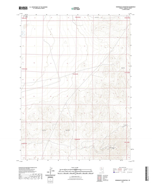 Winnemucca Mountain Nevada US Topo Map Image