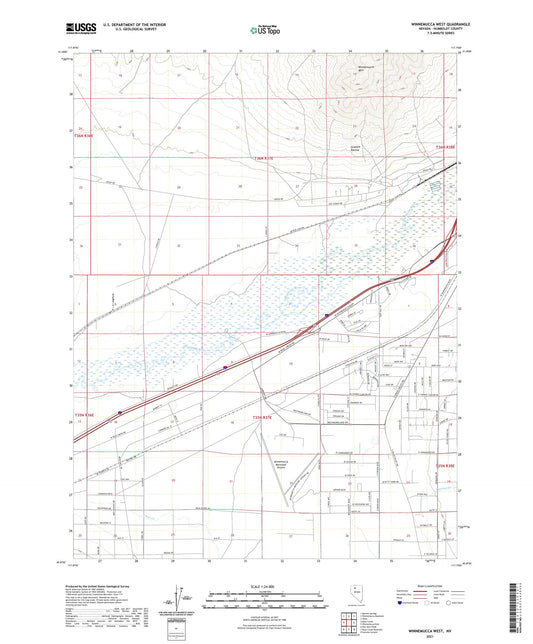 Winnemucca West Nevada US Topo Map Image