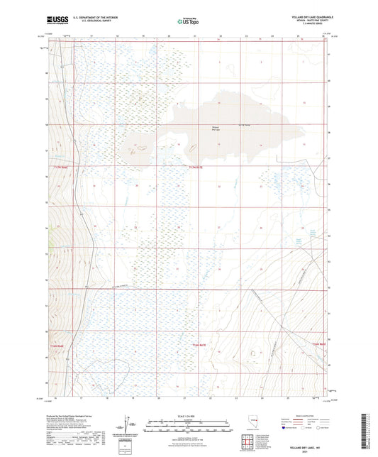Yelland Dry Lake Nevada US Topo Map Image
