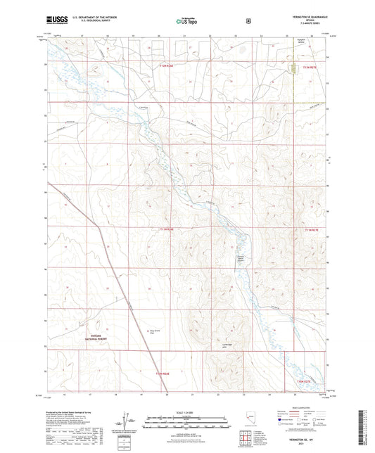 Yerington SE Nevada US Topo Map Image