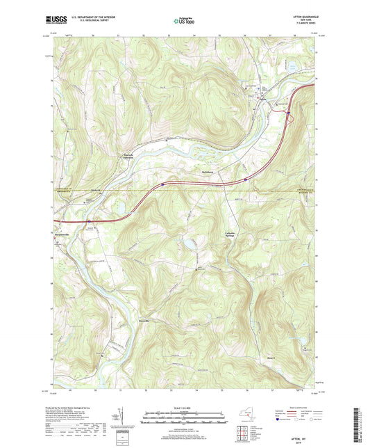 Afton New York US Topo Map Image