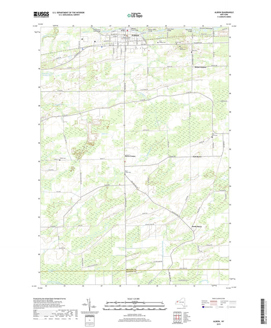 Albion New York US Topo Map Image