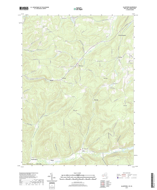 Allentown New York US Topo Map Image