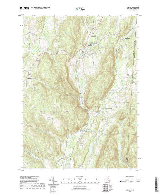 Amenia New York US Topo Map Image