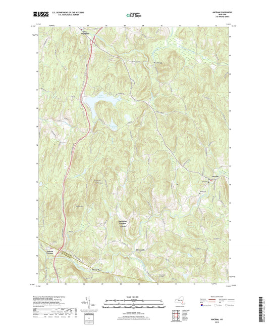 Ancram New York US Topo Map Image