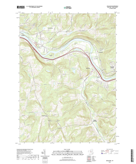 Apalachin New York US Topo Map Image